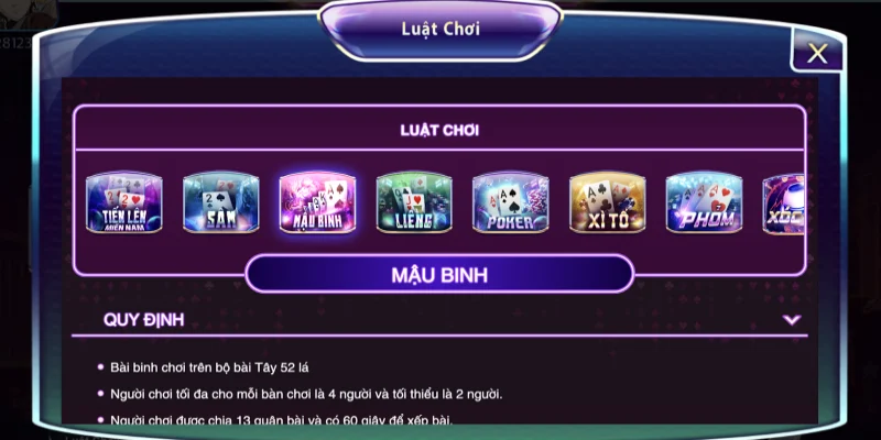 Mậu Binh là game bài online đổi tiền mặt cực ăn khách