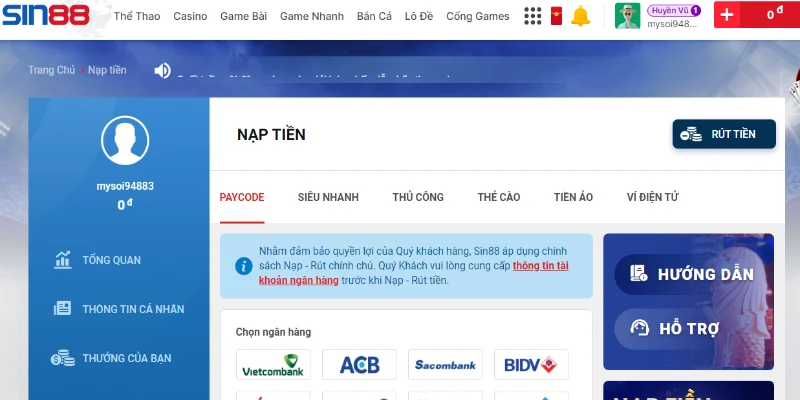 Đăng nhập vào tài khoản trên trang web chính thức của thương hiệu